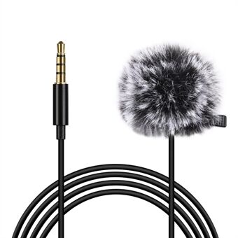 PULUZ PU424 1,5m 3,5mm Lavalier Microfoon Clip-On Omnidirectionele Condensator Mic voor Telefoon K Song, Opname