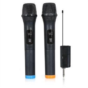 DLDZ Q7 Draadloze Karaoke Microfoon Professionele UHF Dual Channel Dynamische Handheld Draadloze Microfoon met Ontvanger