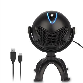 Alien Spherical Design USB Desktop Microphone Computer Notebook Recording Singing Conference Game Live Streaming Microphone