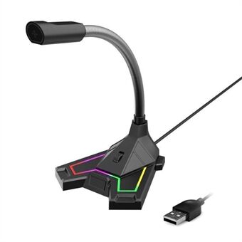 M4 USB Condenser Computer Microfoons RGB Licht Gaming Condenser Desktop Microfoons voor Uitzendingen Online