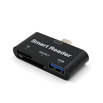 T532 3-in-1 Type-C-poort USB3.0 SD TF Extender-kaartlezeradapter ondersteunt OTG-functie voor telefoon