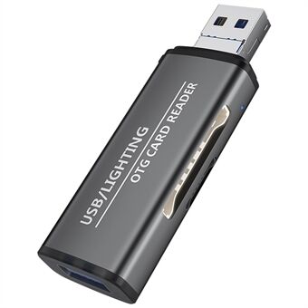 ADS-118 USB / 8-Pin 2-in-1 SD TF-geheugenkaart U-Disklezer voor gegevensoverdracht OTG-adapter