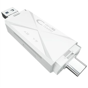 ADS-218 USB / 8-Pin / Type-C 3-in-1 SD TF-geheugenkaartlezer Dataoverdrachtsadapter