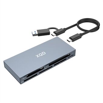 CR359 10Gbps overdracht 6-in-1 Kaartlezer Ondersteuning XQD / SD / TF / MS / XD / CF kaart voor PC Laptop