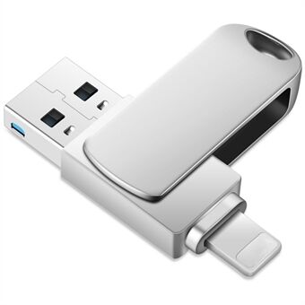 2-in-1 Kaartlezer 32GB OTG USB Flash Drive met 8Pin + USB 3.0 Poort U Schijf voor iPhone Computer PC