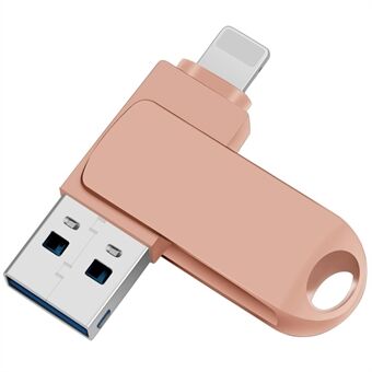 2 in 1 Kaartlezer 128GB OTG USB Flash Drive met 8Pin + USB 3.0 Poort U Stick voor iPhone Computer PC