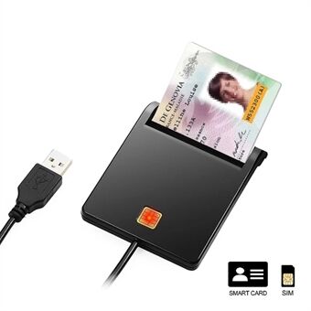 ROCKETEK SCR1 USB 2.0 Slimme CAC-kaartlezer ID SIM Bankkaartadapter