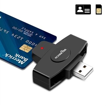 ROCKETEK USCR3 Multifunctionele Smart CAC / SIM/ IC-kaartsleuf USB-adapter voor Mac Windows PC