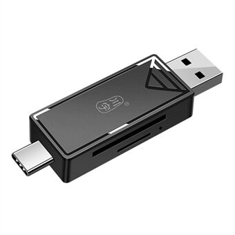 KAWAU C351 USB 3.0 hoge snelheid Type C + USB SD / TF-kaartlezer Draagbare OTG-adapter