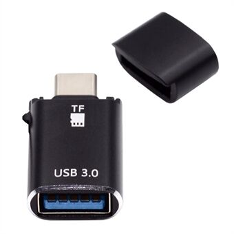 UC-035-TF 10Gbps Type-C naar USB 3.0 Vrouwelijke OTG+TF Kaartlezer Adapter voor laptop, tablet, telefoon