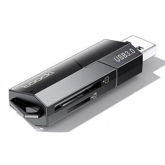 TOOCKI TQ-CS02 USB3.0 naar SD TF-kaartlezer Uitschuifbare geheugenkaartlezer-adapter voor computer PC laptop.