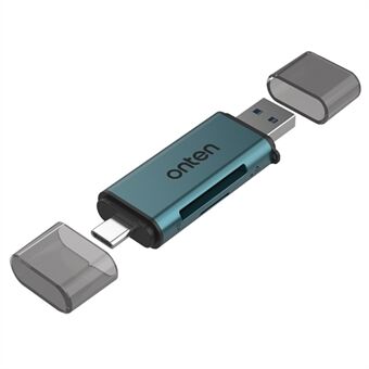 ONTEN CR532 2-in-1 USB-A / USB-C naar SD2.0 / TF2.0 Kaartlezer Aluminium Legering Dubbele Connector