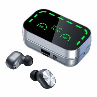 YD05 3 Modi Bluetooth 5.3 In-ear Oortelefoon Power Bank Zaklamp Ruisonderdrukking Sport Headset met Digitaal Scherm Oplaadetui