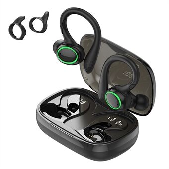 I25 Ear-Hook Oortelefoon Bluetooth 5.3 Sport Muziek Draadloze Touch Oordopjes met Digitaal Display Oplaaddoosje