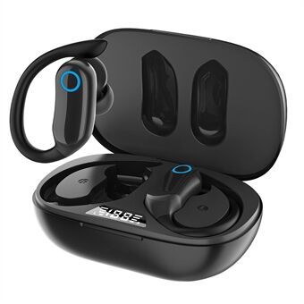 I26 Bluetooth draadloze oorhaak oordopjes waterdichte sport-oortelefoon hoofdtelefoon met digitaal display oplaadetui