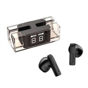 E90 Transparant ontwerp TWS Draadloze Bluetooth 5.3 Oortelefoon Digitaal display Stereo Muziek Touch Headset