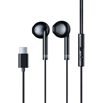 XUNDD 016 Type-C bekabelde semi-in-ear koptelefoon Telefoon Tablet Laptop Muziek Headset met draadbedieningsmicrofoon