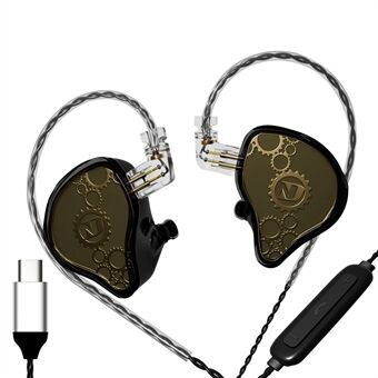 ND Venus Loskoppelbare Type-C Bedrade Koptelefoon HiFi Geluid Industriële In-Ear Oordopjes (Met Microfoon)