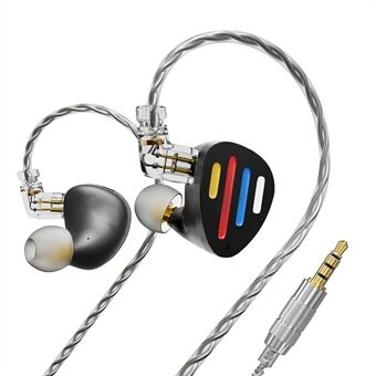 ND X12 Bedrade Oordopjes 10mm Dynamische Driver +5BA HiFi In-Ear Hoofdtelefoon met Afneembare Kabel, Geen Microfoon