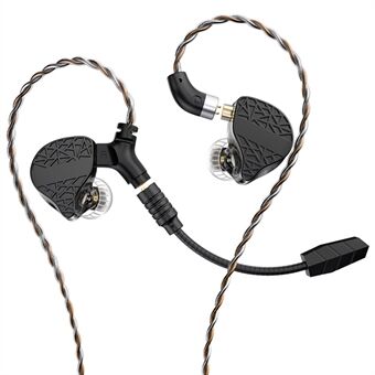 TRN Mars Afneembare 3.5mm Bedrade In-Ear Oortelefoon 3-Unit Trilling Gaming Headset met Microfoon, 2m