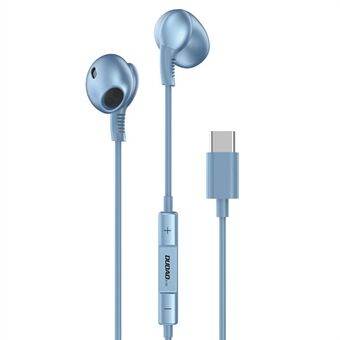 DUDAO X14S 1,2m Type-C Plug Bekabelde Oordopjes Semi-In-Ear Hoofdtelefoon met Microfoon