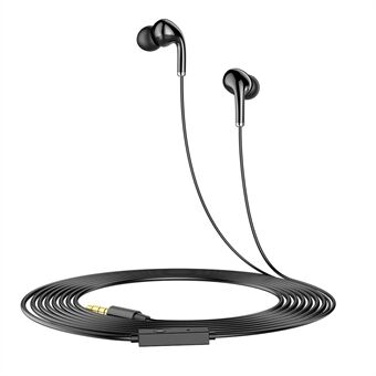 AWEI PC-6 3,5 mm bedrade in-ear koptelefoon muziekheadset met microfoondraadbediening voor iOS Android mobiele telefoon - wit