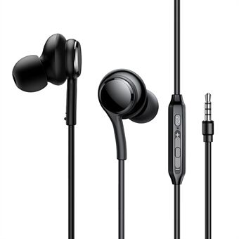 JOYROOM JR-EW02 3,5 mm kabelgestuurde oortelefoon HiFi-geluid in-ear hoofdtelefoon met microfoon