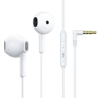 JOYROOM EW05 Schuine 3.5mm Plug Headset Half-In-Ear 3.5mm AUX Hoofdtelefoon Ingebouwde Microfoon HD Helder Stereo Geluid Bedrade Oortelefoon
