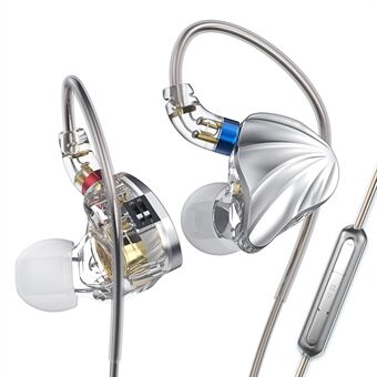 CVJ Nami Aluminium-Magnesium Coil-Iron Hybrid Switch Verstelbare Headset Bedrade In-Ear HiFi Hoofdtelefoon met Microfoon