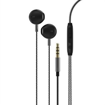 DEVIA EM101 Metalen Semi-in-ear koptelefoon 3.5mm Draadbesturing Muziekkoptelefoon met microfoon