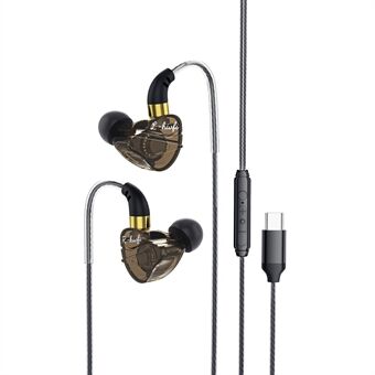 ESSAGER 1.2m Type-C Plug In-ear Hoofdtelefoon Sport Inline Bediening Oortelefoons