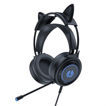 BATXELLENT H28 Cat Ears Design Over-ear bedrade hoofdtelefoon 7 kleuren licht veranderende gaming-headset