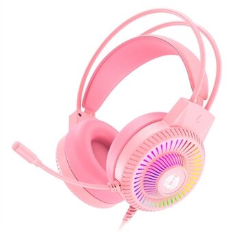 BATXELLENT H82 bedrade hoofdtelefoon RGB-licht gaming-headset met ruisonderdrukkende microfoon