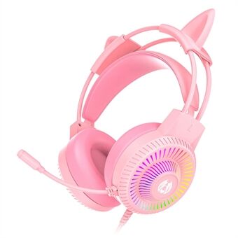 BATXELLENT H82 Cat Ears Design Bedrade hoofdtelefoon RGB-licht gamingheadset met ruisonderdrukkende microfoon