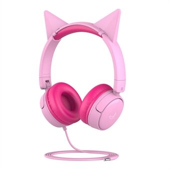 GORSUN GS-E62V Kat Oor Decor Opvouwbare Kinderen Hoofdtelefoon Bedrade HiFi Oortelefoon Over-Ear Kid Headset