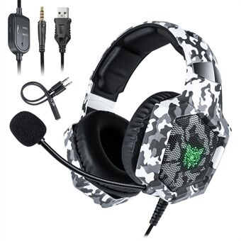 ONIKUMA K8 Camouflage Omnidirectionele MIC USB Gaming Headset Bedrade hoofdtelefoon