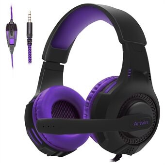 ANIVIA AH68 Op het hoofd gemonteerde 3,5 mm bedrade E-Sports-hoofdtelefoon Super Bass Computer Gaming Muziek-headset