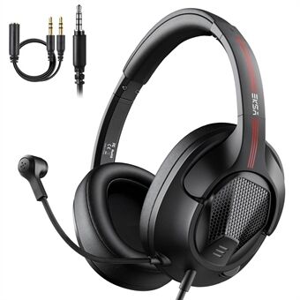 EKSA E3D Computer Gaming Hoofdtelefoon Lichtgewicht No Delay Soft Earpads Hoofdtelefoon met microfoon