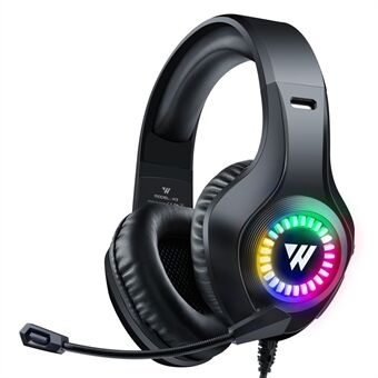 WINTORY M3 bedrade over-ear e-sport hoofdtelefoon Ergonomische computer gaming-headset met RGB-licht