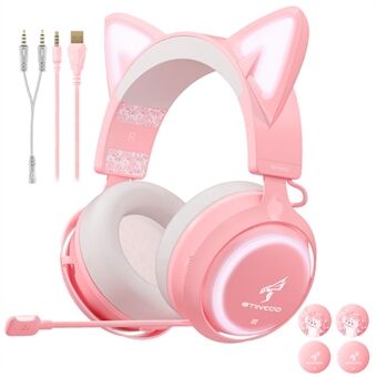 SOMIC GS510 Cat Ear Design USB + 3,5 mm bedrade over-ear e-sport hoofdtelefoon Muziek Gaming Headset met LED-licht