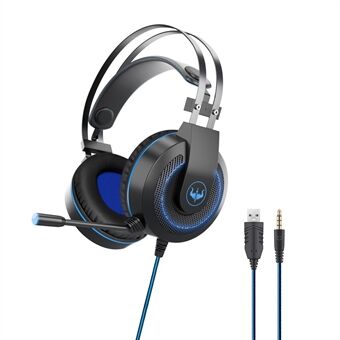 OVLENG GT65 E-Sport Gaming Headset LED-licht Hoofdtelefoon voor PS5 / Xbox One / Smartphone / Tablet, USB + 3,5 mm-stekker