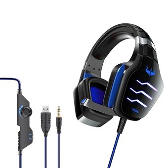 OVLENG GT86 USB + 3,5 mm bedrade over-ear hoofdtelefoon Ruisonderdrukkende E-sports gaming-headset met LED-lampje