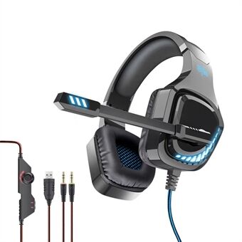 OVLENG GT96 LED-licht bedrade gaming-headset USB + 2x3.5mm E-sport hoofdtelefoon Over-ear 3D-stereoheadset met ruisonderdrukkende microfoon