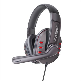 OVLENG Q7 Over-Ear HiFi Geluid Gaming Headset Volume Instelbare Functie Usb-kabel Bedrade Hoofdtelefoon E-Sport Oortelefoon met Microfoon