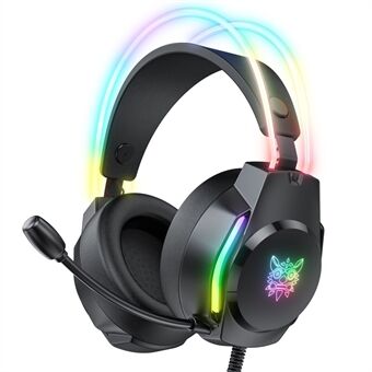 ONIKUMA X26 E-sports gaming-headset met bedrade hoofdtelefoon met RGB-verlichting en ruisonderdrukking