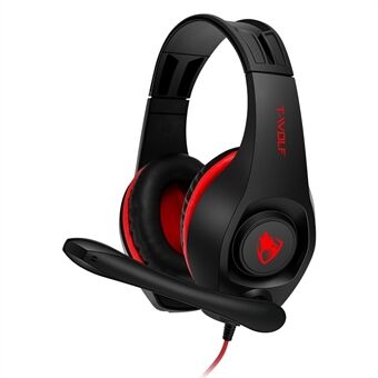 T-WOLF H120 Surround Sound Gaming Headset 40 mm Drivers Over Ear-koptelefoon voor pc-laptop met twee gaten