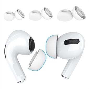 AHASTYLE WG86 3 paar voor Apple AirPods Pro 2 / AirPods Pro Siliconen Caps Oordopjes Oordopjes In-Ear Oortelefoon Covers Vervanging, Maat: S+M+L