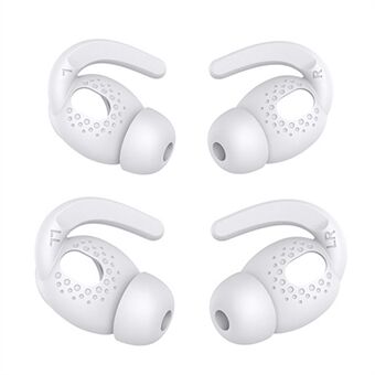 AHASTYLE PT40 2 paar S+L maat oortips voor Apple AirPods 3, Bluetooth oortelefoon anti-verloren oorhaak siliconen oordopjes hoesje.