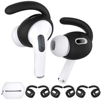 AHASTYLE PT189 3 paar S formaat oordopjes voor Apple AirPods Pro 2, zachte siliconen antislip oordopjes hoes antiverlies oorhaak oortips.