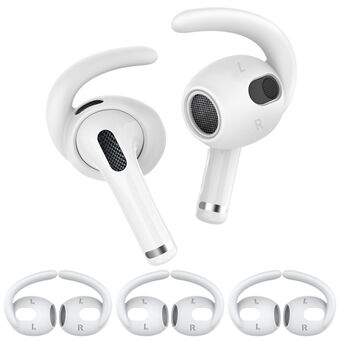 AHASTYLE PT60-3 3 paar L formaat oortips voor Apple AirPods 3, antislip oordopjes hoesjes van zacht siliconen materiaal, antiverloren oorhaak eartips.